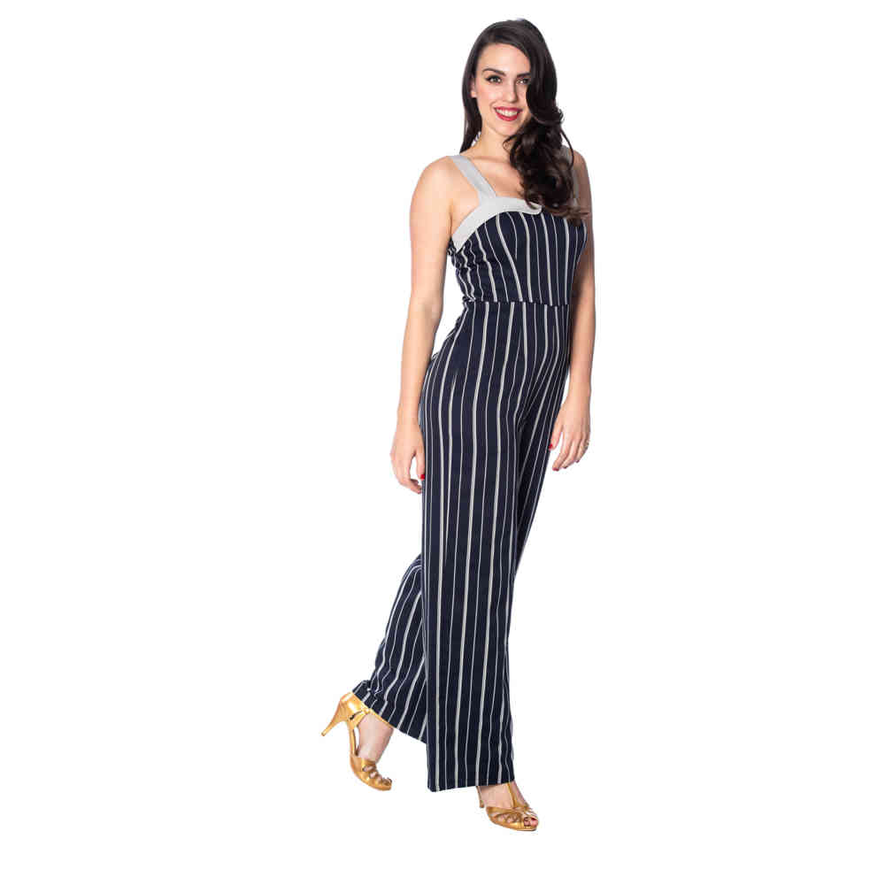 Dancing Days - SUMMER BREEZE 1920S Jumpsuit - Bleu